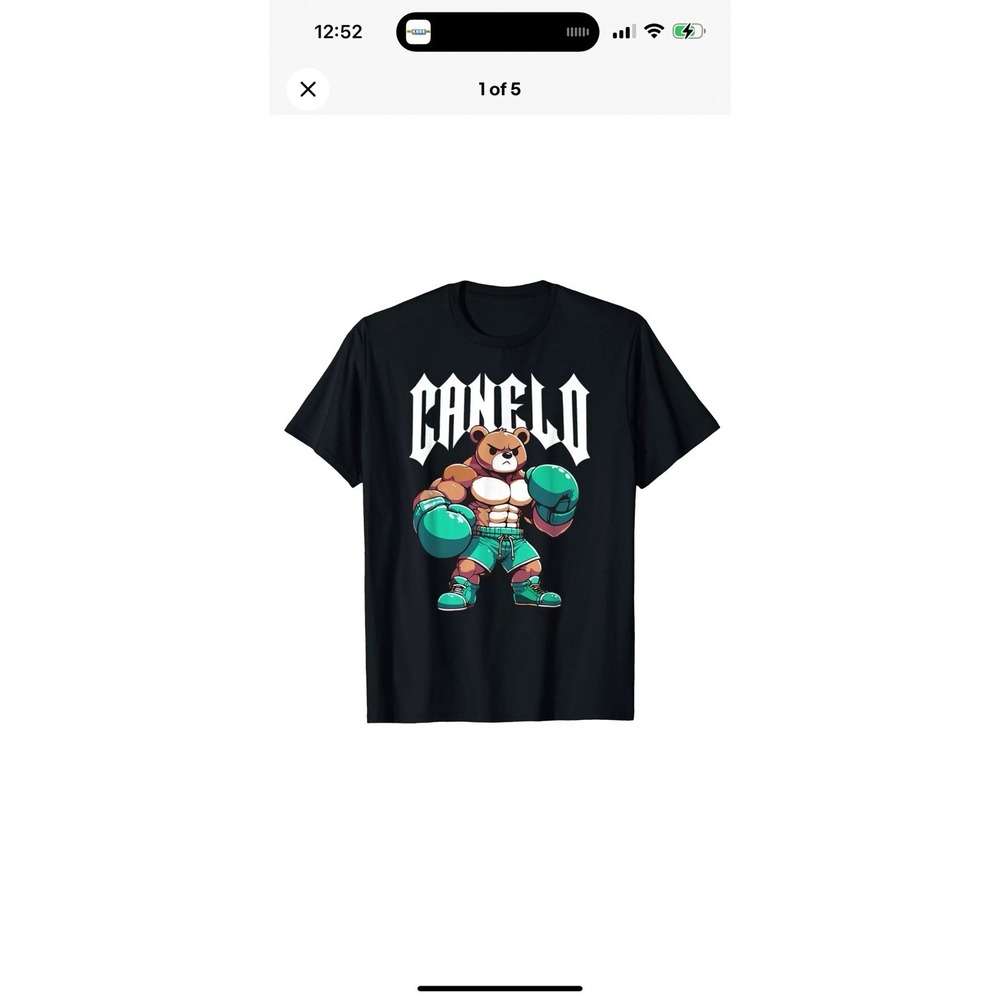 Saul Canelo Alvarez Boxing Bear T Shirt New Adult Unisex‎ Small